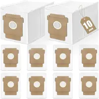 INF 10-pack Ersättningsdammsugarpåsar kompatibla med iRobot Roomba Essential, Plus och Max-serien
