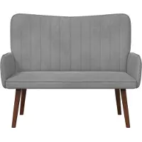 vidaXL Tvåsitssoffa Ljusgrå 115 x 61 x 87 cm Sammet