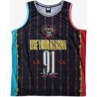 Ginza.se Gun n Roses: Dust n Bones Black Basketball Jersey x Large