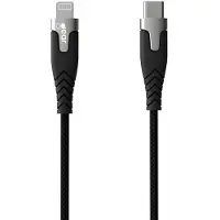 Gear by Carl Douglas GEAR Laddkabel PRO USB-C till Lightning C94 1.5m Svart Kevlarkabel med Metallkopplingar