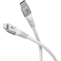 Goobay 74520, 2 m, Lightning, USB C, Hankontakt, Hankontakt, Vit