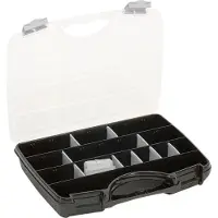 Toymax Förvaringsbox med skiljeväggar 51x31,2x23,8 cm svart