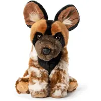 Living Nature Gosedjur - 24x16 cm - Afrikansk vildhund - Brun/Sv - - One Size - Gosedjur