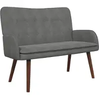 vidaXL Tvåsitssoffa Mörkgrå 115 x 61 x 87 cm Sammet