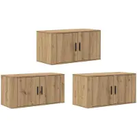vidaXL Väggmonterad TV-byrå Set 3 pcs Artisan Ek 80 x 34,5 x 40 cm