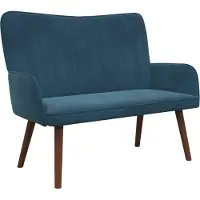 vidaXL Tvåsitssoffa Blå 115 x 61 x 87 cm Sammet