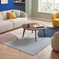 FRAAI Geometrisk matta | Swing Circles blå/brun hos Volero | 120x170cm | Polyester | Geometrisk | Rektangulär | Plattvävd