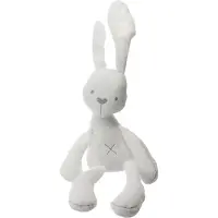 Pricenet Mjuk Vit Kanin Plyschmaskot 49 cm Sovkompis