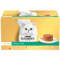 Purina Guld Gourmet Välsmakande Kaka 48x85g Våtfoder För Katter