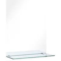 vidaXL Väggspegel med hylla 50x70 cm härdat glas