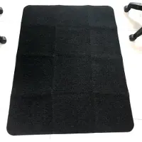 INF Golvskydd för trägolv, underlägg för kontorsstol, 20X90 cm Black