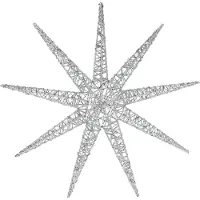 Christmas Decoration Juldekoration snöplåt hängande 50 LED silver