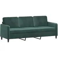 vidaXL 3-sitssoffa mörkgrön 180 cm sammet