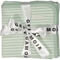 Geggamoja Babyfilt Bambu Classic Ljusgrön/Grön