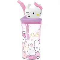 Licens Hello Kitty drickflaska - Tumbler med sugrör