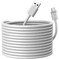 Eufy Security 15ft/4.5m USB-A till USB-C Strömkabel, Kompatibel med eufyCam S3 Pro och SoloCam E30.