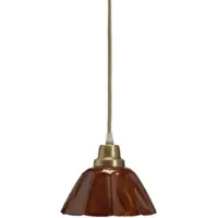 PR Home hänglampa Ester, terrakotta, Ø 17 cm, järn, stickkontakt Ester, Brun / rost, Vardagsrum / matsal, Metall, Vintage, Pendellampor med stickkontakt