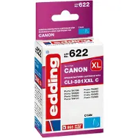 Edding Bläck Ersätter Canon CLI-581XXLC Kompatibel Cyan EDD-622 18-622