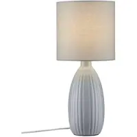 PR Home Bordslampa Uno, Aluminium / grå / zink, Vardagsrum / matsal, Textil / tyger / siden, Bordslampa
