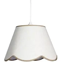 PR Home Hänglampa Nell, dimbar, Vitt / opal, Vardagsrum / matsal, Textil / tyger / siden, Pendellampa