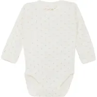 Fixoni Omlottbody l/ä - Rib - Gardenia m. Tryck - - 62 - Body L/Ä