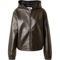 Calvin Klein Faux Leather Hooded Jacket