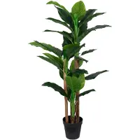 Home-tex Konstgjord bananpalm - 2 meter hög - Stor och vacker med 3 stammar