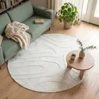 FRAAI Rund skandinavisk matta | Charm Shapes vit hos Volero | Ø 230 cm | Syntet | Enfärgad | Rund | Låg lugg