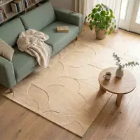 FRAAI Skandinavisk matta | Charm Circles beige hos Volero | 120x170 cm | Syntet | Enfärgad | Rektangulär | Låg lugg