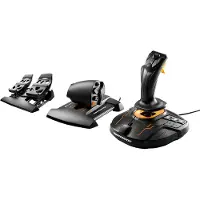 Thrustmaster T.16000M FCS Flight Pack - Styrspak, gas och pedaler - kabelansluten - för PC