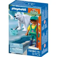 Playmobil Animals &amp; Friends - Zoo: Isbjörnen och djurskötaren - - - One Size - Leksaksfigur