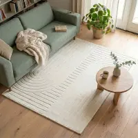 FRAAI Skandinavisk matta | Charm Arches vit hos Volero | 160x230 cm | Syntet | Enfärgad | Rektangulär | Låg lugg