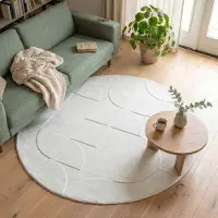 FRAAI Rund skandinavisk matta | Charm Circles vit hos Volero | Ø 80 cm | Syntet | Enfärgad | Rund | Låg lugg