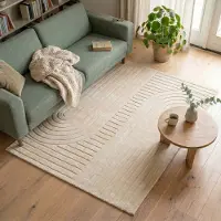 FRAAI Skandinavisk matta | Charm Arches beige hos Volero | 200x290 cm | Syntet | Enfärgad | Rektangulär | Låg lugg