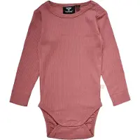 Hummel Body l/ä - Rib - hmlRene - Dusty Rose - - 1 år (80) - Body L/Ä