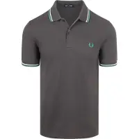 Fred perry Polo Twin Tipped M3600 85B Antracit Grå Storlek