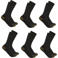 Carhartt Midweight Crew Strumpor - 6-pack