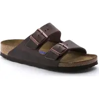 Birkenstock för kvinnor. 452763 Sandaler i läder Arizona Soft Footbed Oiled (Smal passform) brun (40), Hud, Karta, Ingen, Casual
