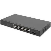 Digitus DN-95348-2 DN-95348-2 19 tums nätverkswitch 24 + 2 Port 10 / 100 / 1000 MBit/s PoE-funktion
