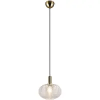 TRIO Leuchten Hänglampa Elvezia, dimbar, Genomskinlig / transpare, Vardagsrum / matsal, Glas, Pendellampa