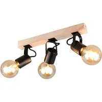 TRIO Leuchten Taklampa Lynar, dimbar, Svart, Vardagsrum / matsal, Metall, Modern, Taklampa