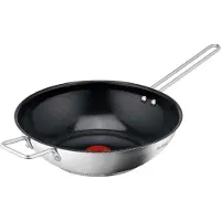 Tefal Nordica H8711955, Rund, Wokpanna, Svart, Rostfritt stål, Keramiska, Rostfritt stål, 1 styck