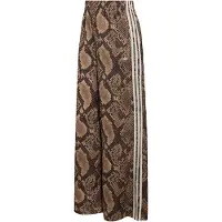 Adidas Originals Satin Snake Print Firebird Track Pants, beige