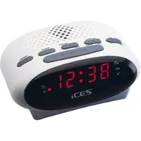 Alecto ICES Klockradio Vit