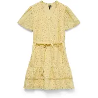 Vero Moda Sommarklänning 'VMTrine' pastellgul / oliv / syrén