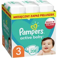Pampers Active Baby str. 3, 6-10 kg, 208 st.