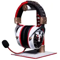 Lexip x Ubisoft Assassin's Creed Shadows - Headset - fullstorlek - Bluetooth/radiofrekvens 2,4 GHz - trådlös, kabelansluten - 3,5 mm kontakt - svart, guld, röd, vit