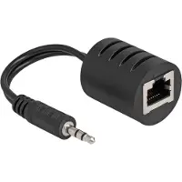 DeLOCK - Audio-adapter - RJ-45 hona till minijack hane - svart (paket om 2)