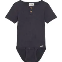 Minymo Body - k/ä - Rib - Modal/Bomull - Odyssey Gray - - 68 - Body K/Ä