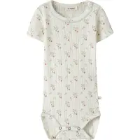 Lil´ Atelier Lil' Atelier Body k/ä - Duna - Bomull/Modal - Hålmönster - NbfRa - - 68 - Body K/Ä
